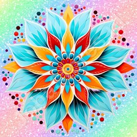 Diamond Painting Mandala Regenbogen 04