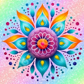 Diamond Painting Mandala Regenbogen 05