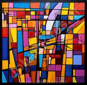 Gemälde Bunt Abstrakt 04