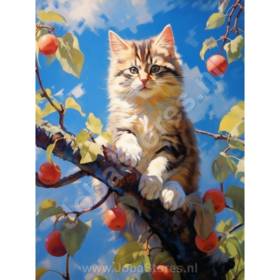 Diamond Painting Katze im Baum 02