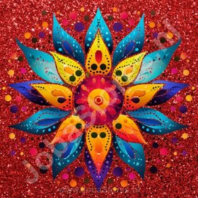 Diamond Painting Mandala Rot 01