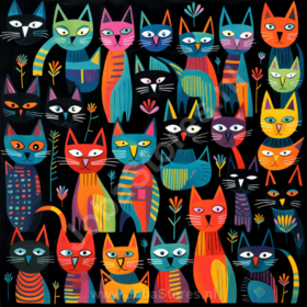 Diamond Painting Katzenchaos 02