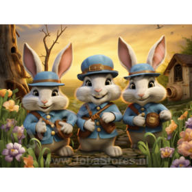 Diamond Painting Handige Hasen 02