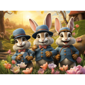 Diamond Painting Handige Hasen 05