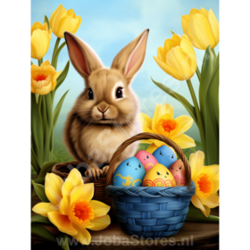 Diamond Painting Bunter Osterhase 02