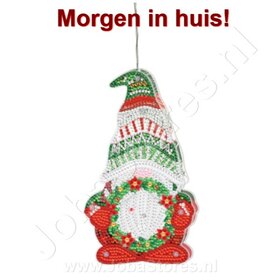 Diamond Painting hängende Weihnachtslampe (Gnome/Kobold 04)