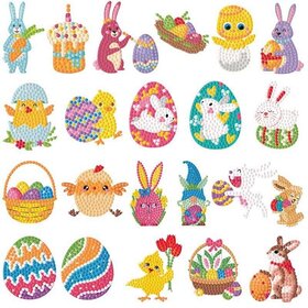 Diamond Painting Sticker Set Ostern 005 (22 Stück)