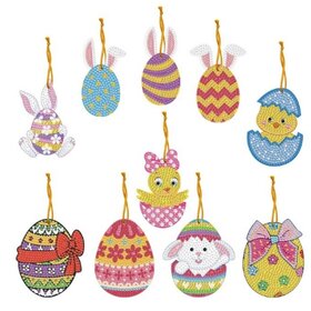 Diamond Painting Osteranhänger Groß (10 Stück)