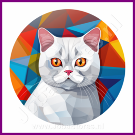 Diamond Painting Glas im Bleiglasstil Katze - Britisch Kurzhaar 02
