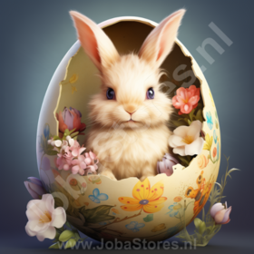 Diamond Painting Osterhase im Ei 01