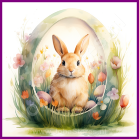 Diamond Painting Osterhase im Ei 03