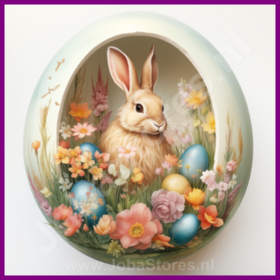 Diamond Painting Osterhase im Ei 04