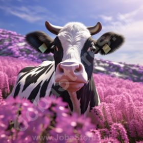 Diamond Painting Kuh im Feld 01