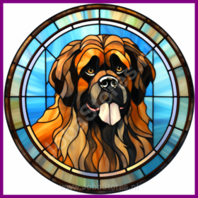 Diamond Painting Buntglas Hund - Leonberger 01