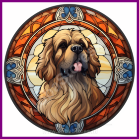Diamond Painting Buntglas Hund - Leonberger 02