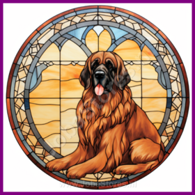 Diamond Painting Buntglas Hund - Leonberger 03