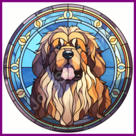 Diamond Painting Buntglas Hund - Leonberger 04