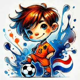 Diamond Painting Fußballkind