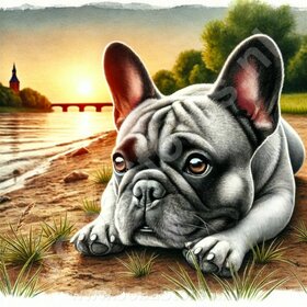 Diamond Painting Französische Bulldogge