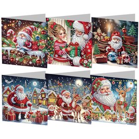 Diamond Painting Weihnachtskarten Set 15 (6 Stück)