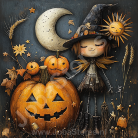 Diamond Painting Halloween Vogelscheuche 07