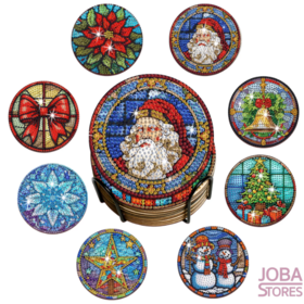 Diamond Painting Untersetzer AA1583 - Weihnachten (8 Stück)