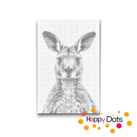 HappyDots DOT Painting Wildlife - Kangoeroe - Stippelschilderij