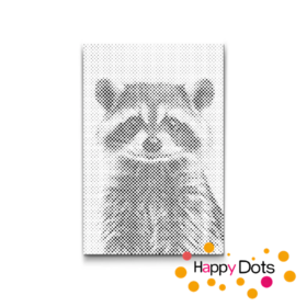 HappyDots DOT Painting Wildlife - Wasbeer - Stippelschilderij