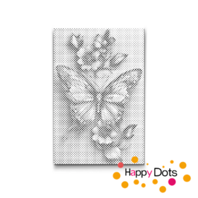 HappyDots DOT Painting Bloemen met Vlinders 02