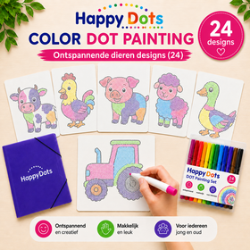 HappyDots Farbpunkt-Malset Bauernhoftiere A4