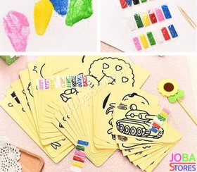 Zandtekeningen Groot 12x16cm (5 stuks)