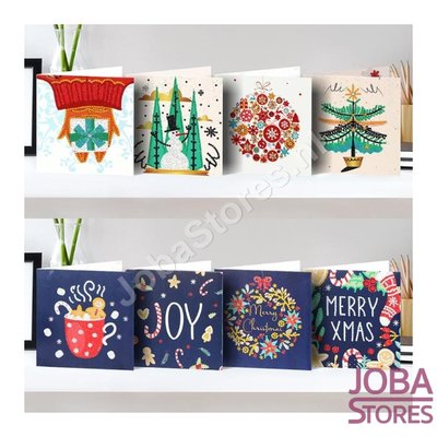 Diamond Painting Weihnachtskarten Set 11 (8 Karten)