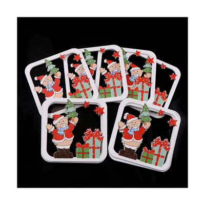 Holz Weihnachtsanhänger White Square (10 Stück)