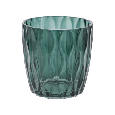 Goebel - Zubehör | Windlicht-Waldblätter | Glas, 9cm, Teelicht, Teelichthalter