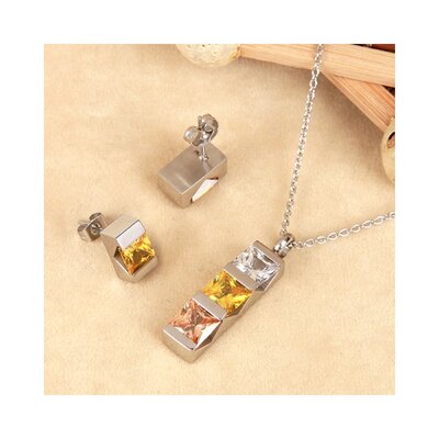 Schmuckset Anna 011 Halskette + Anhänger und Ohrringe