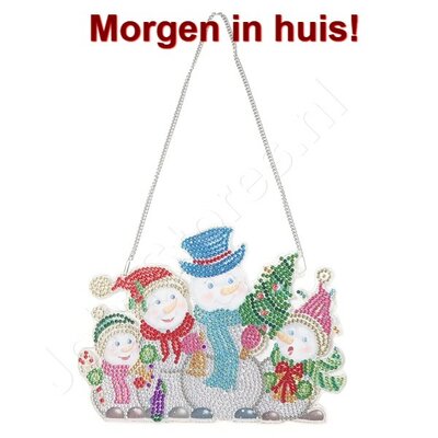 Diamond Painting Christmas Hanging Ornament 01 20cm (Schneemänner)