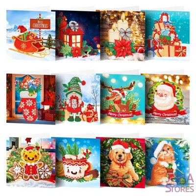 Diamond Painting Weihnachtskarten Set 11 (12 Stück)