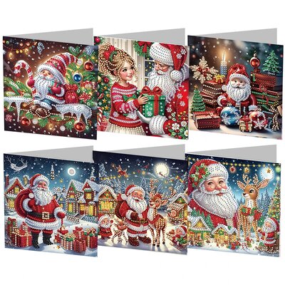 Diamond Painting Weihnachtskarten Set 15 (6 Stück)
