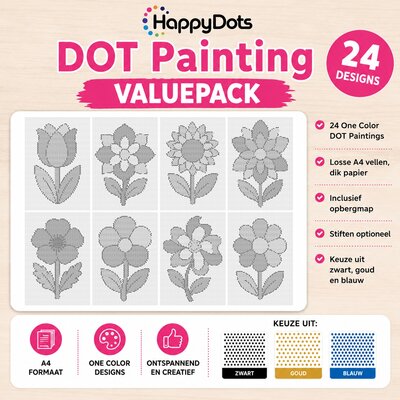 HappyDots DOT Painting Vorteilspackung Blumen (24 Teile)
