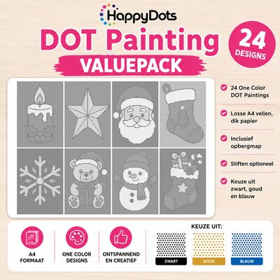 HappyDots Punktmalerei-Sparpackung Weihnachten (24 Teile)